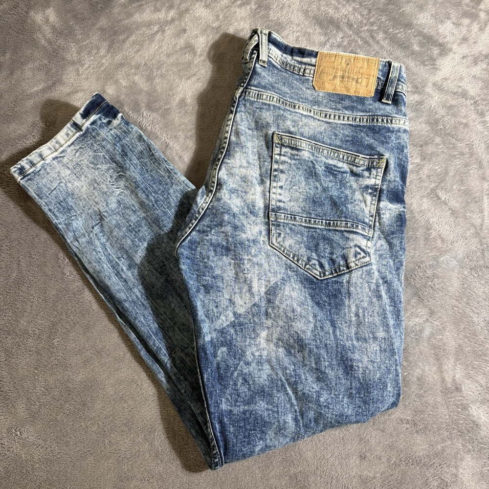 Jeanius Akademiks Slim Straight Jeans Men's 36x30 Denim stretch
